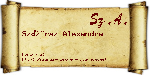 Száraz Alexandra névjegykártya