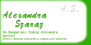 alexandra szaraz business card